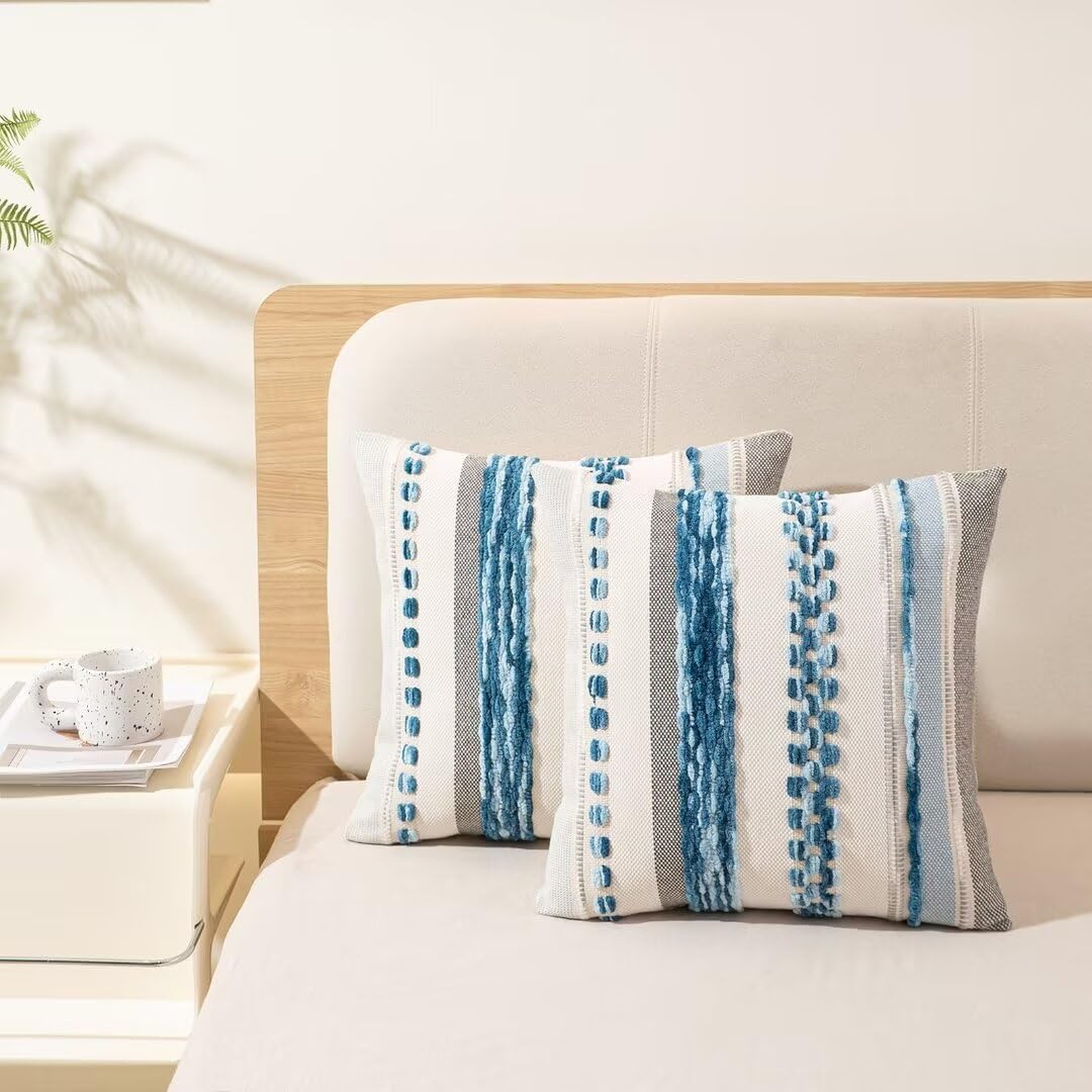 WANLIRD sky blue pillow decor suits living spaces with calm style.