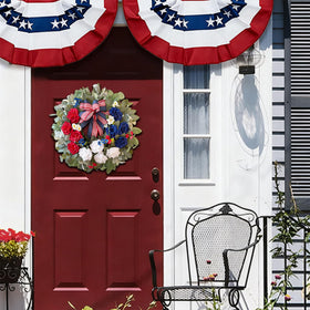WANNA-CUL 250th year wreath designed for festive front-door displays.