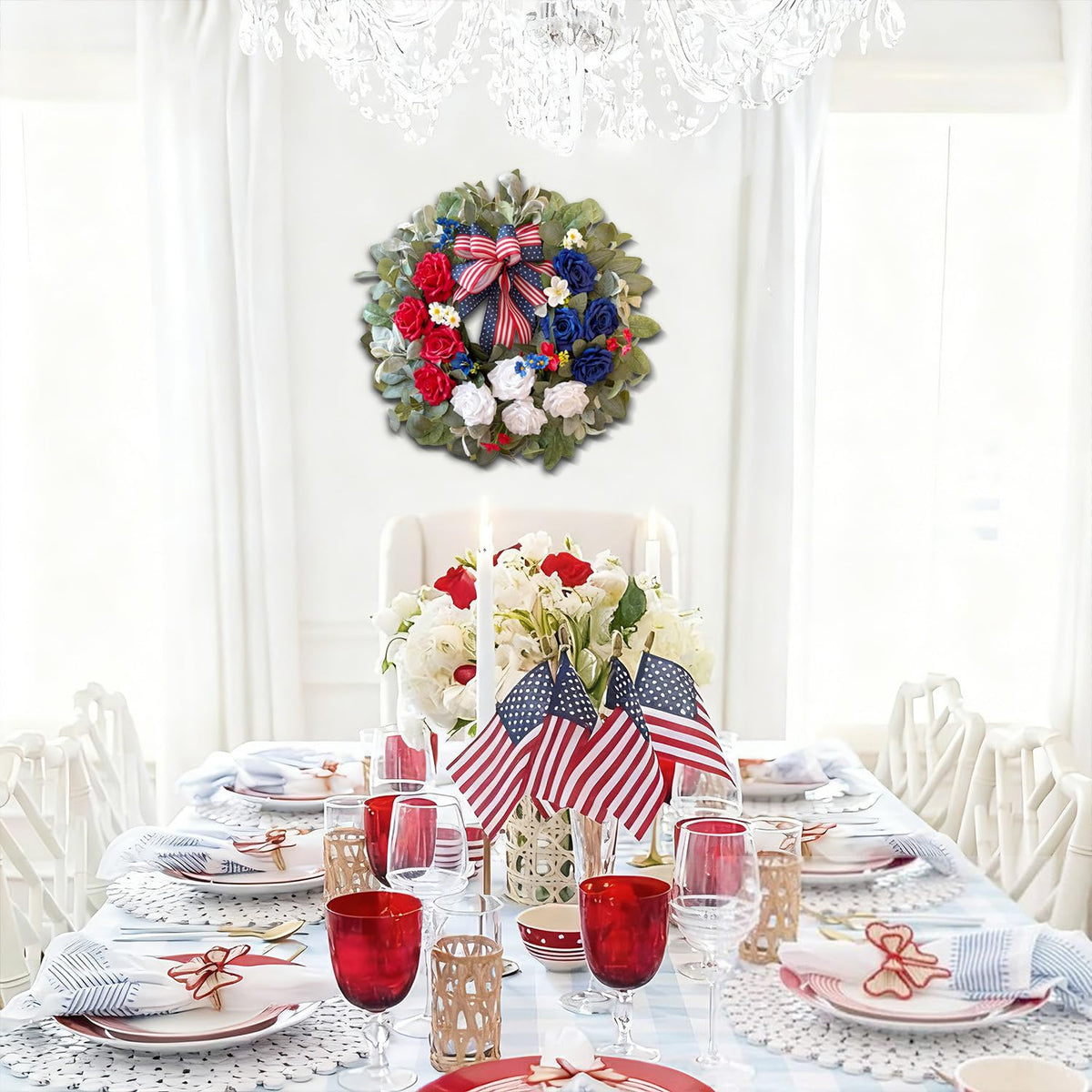 WANNA-CUL memorial day and independence day display suitable for entryways.