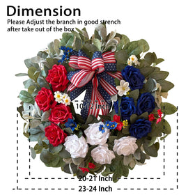WANNA-CUL wreath on natural wood twig base for indoor or sheltered outdoor display.