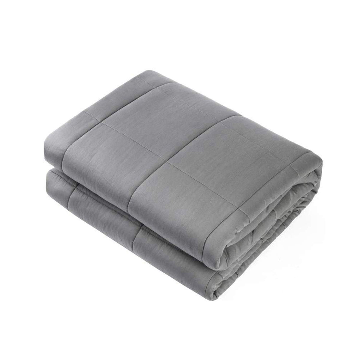 Waowoo weighted blanket close-up reveals glass beads for even pressure and lasting comfort.