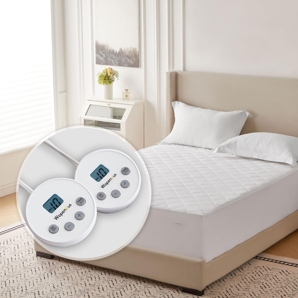Wapaneus heated mattress pad with dual-control offers personalized warmth