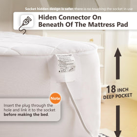 Wapaneus machine-washable mattress pad for easy care