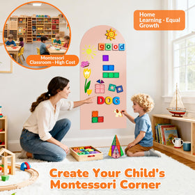 Warasee chalkboard surface arch decal shown for collaborative art and shapes.