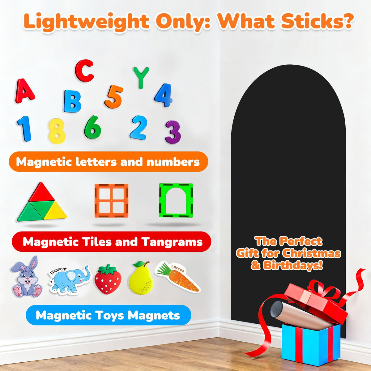 Montessori-inspired Warasee arch decal promotes screen-free activity in homes.