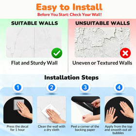Chalk tray and dust-free chalk complete the Warasee decal kit.