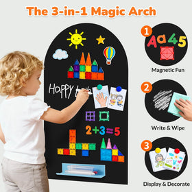 Matte finish on Warasee arch decal reduces glare during art time.
