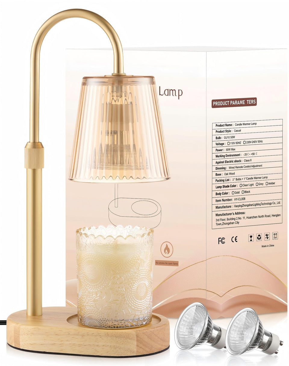 Warlisou adjustable-height wax warmer base fits various jar candles.