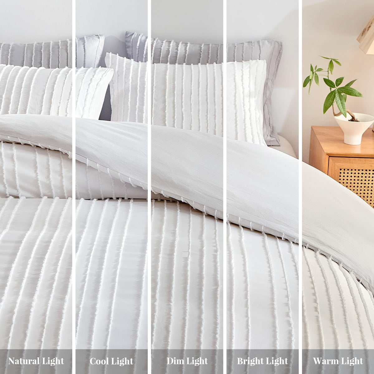 WARMDERN Bedroom setup with boho vibe compliments calm retreat.
