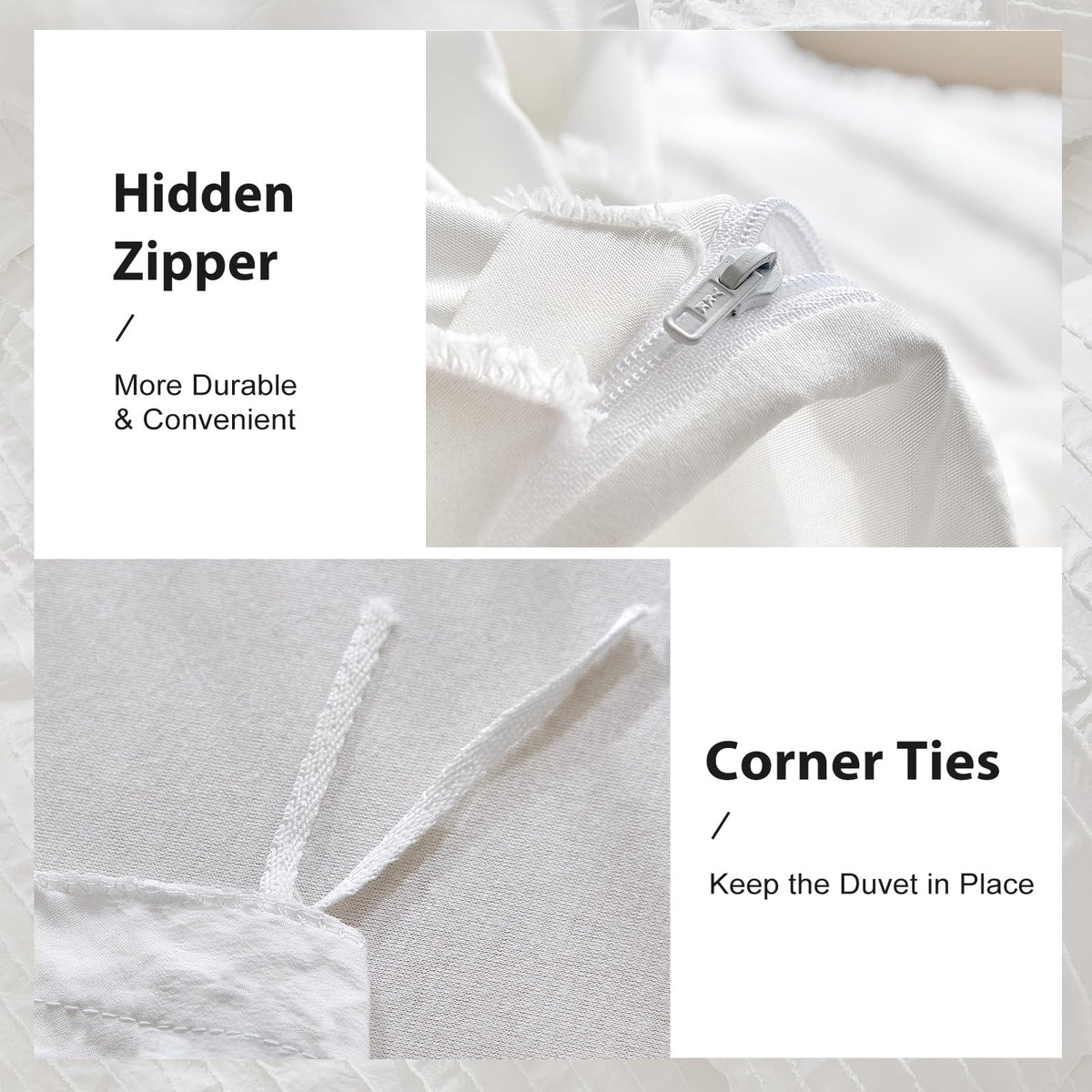 WARMDERN envelope pillowcase design provides a smooth, neat look.
