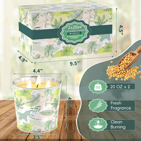 WarmEmbrace three-wick soy candle providing bright outdoor lighting