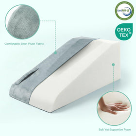 WarmInsula non-slip bottom helps pillow stay in place on bed or couch.