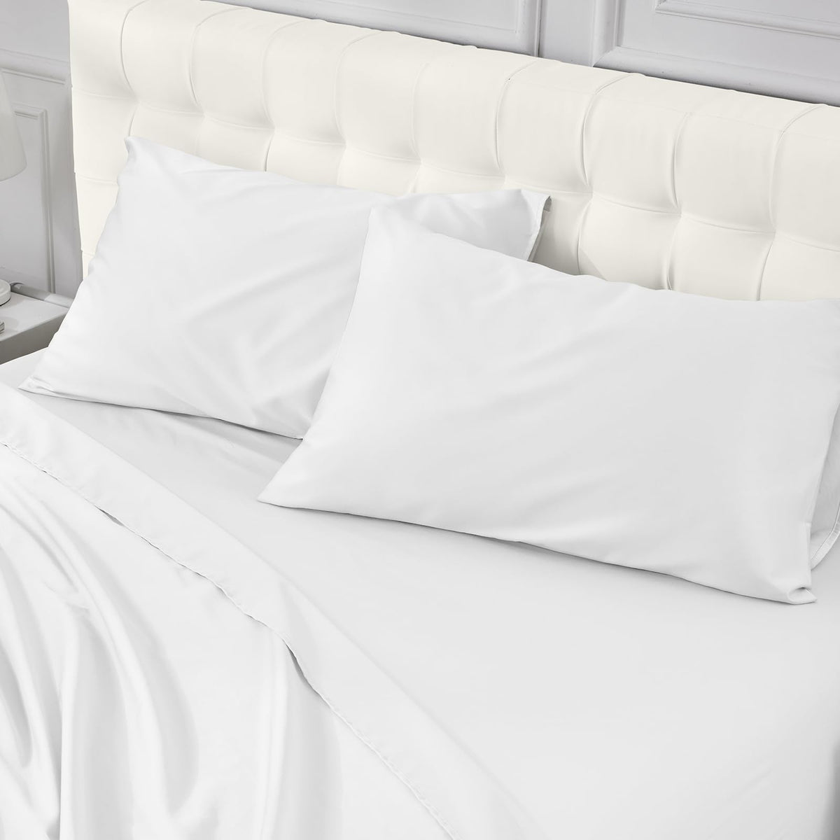 Warmstar white fitted sheet offers year-round comfort with natural breathable cotton fibers