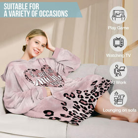Cozy Warmstorey hoodie blanket on a couch for movie night