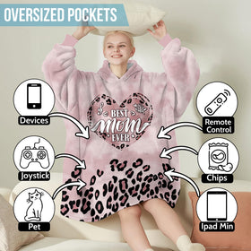 Gift-ready Warmstorey Best Mom Ever Hoodie Blanket packaging