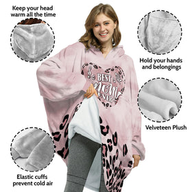 Warmstorey Leopard Best Mom Ever Hoodie travel-ready for on-the-go comfort.