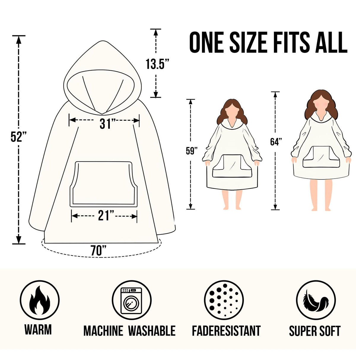 Warmstorey Mama Bear Hoodie Blanket folded for travel and camping comfort.