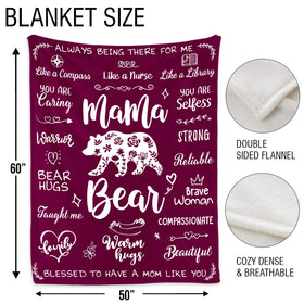 Warmstorey Mama Bear blanket on sofa offers lounge-ready comfort.