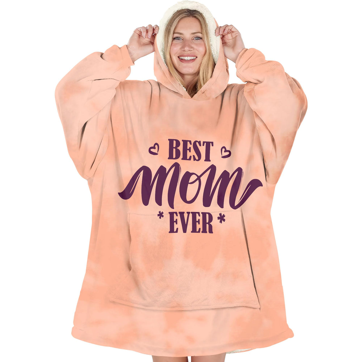 Warmstorey Mama bear wearable blanket soft fleece for extra warmth during TV time.