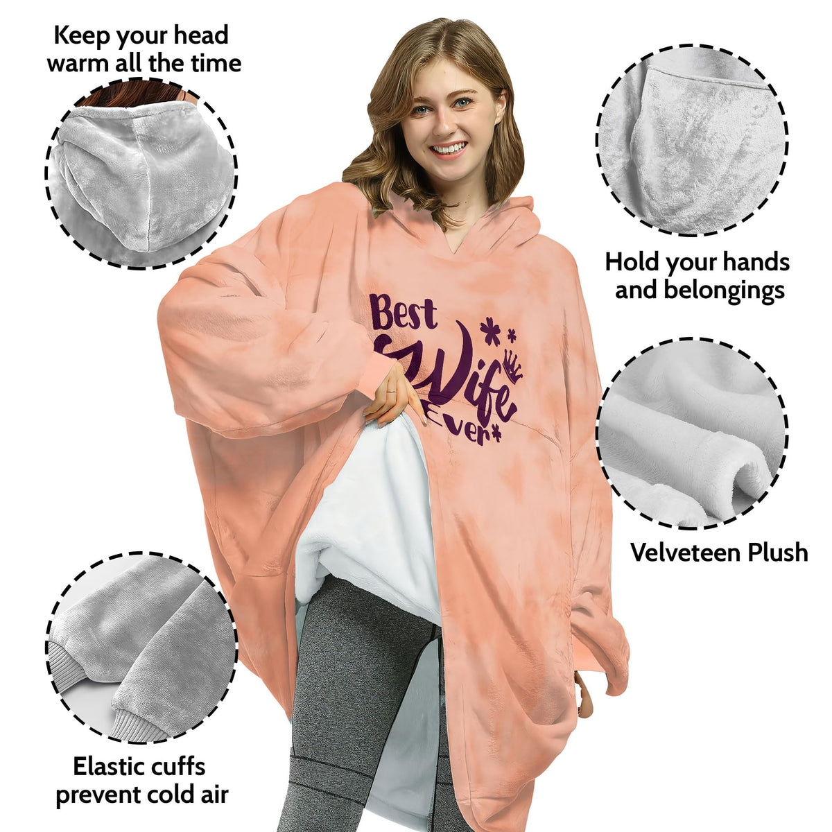 Warmstorey wearable blanket hoodie wrapped during bedtime coziness for reading