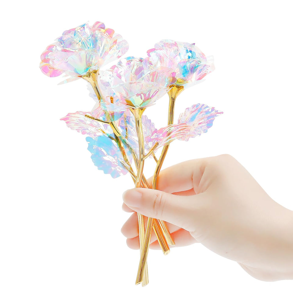 Warmtree 18pcs Galaxy Rose set for vibrant display and gifting
