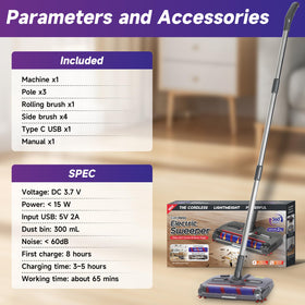 WarmWink Swivel Cordless Sweeper bagless design for quick, mess-free cleaning.
