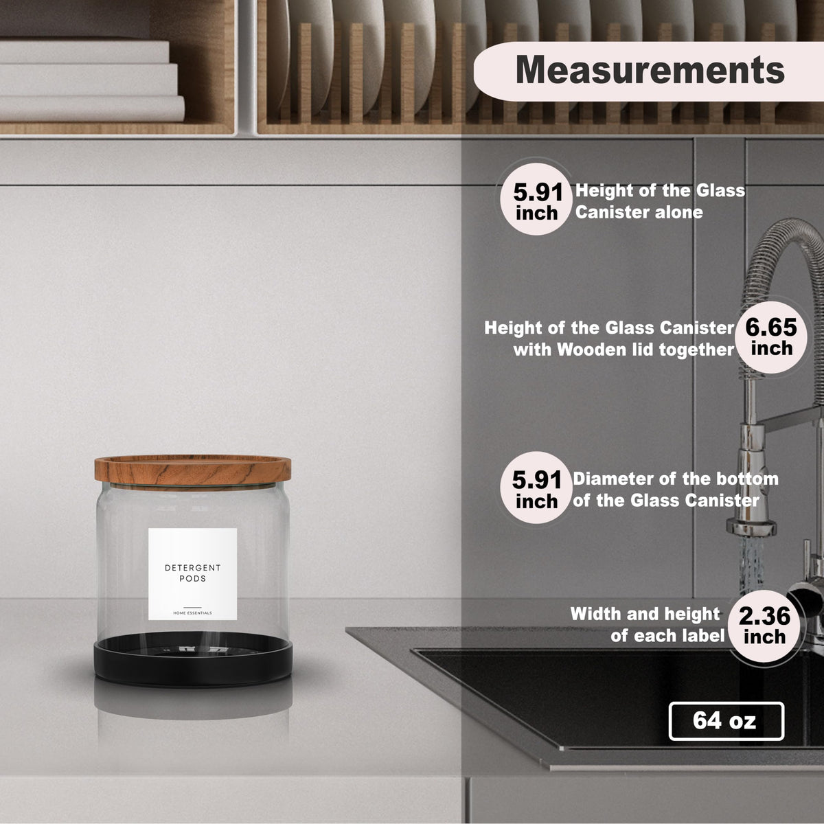WASHEE non-slip base prevents sliding on counters during use.