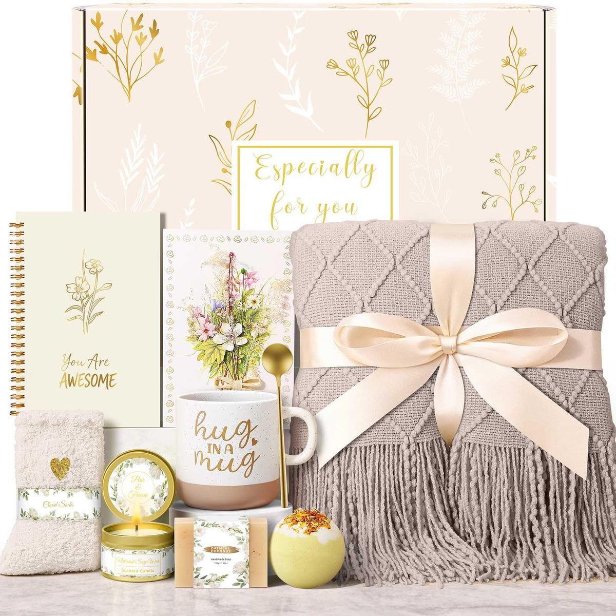 Wasocol birthday gift basket for women, a heartwarming surprise for mom, sister or friend.