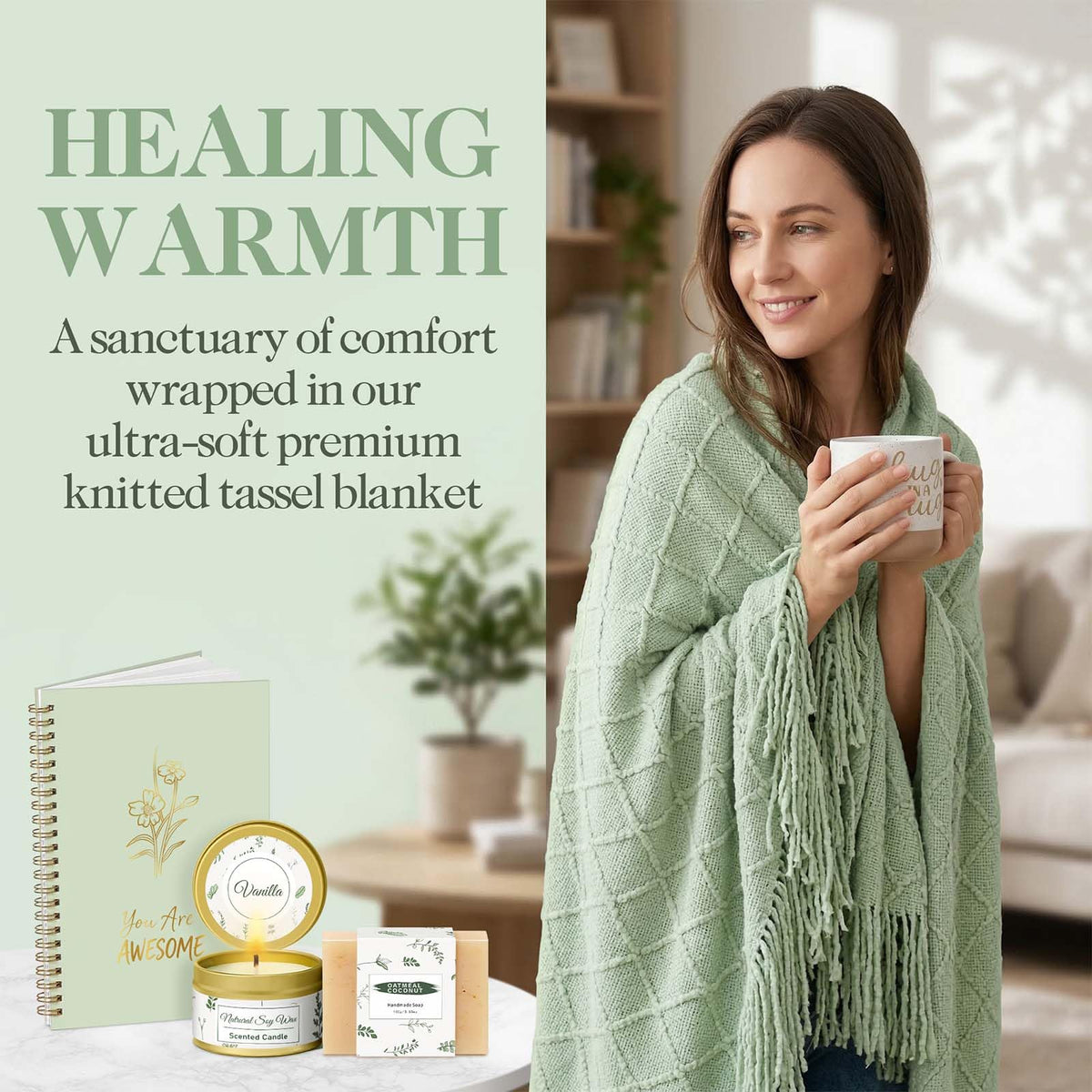Wasocol ceramic mug with spoon: cozy beverage ritual at home
