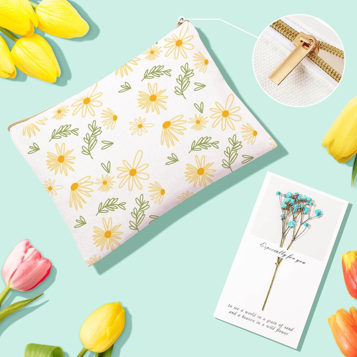 Wasocol cosmetic bag keeps essentials organized in style.