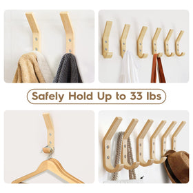 Watbeyoz easy-install wooden hooks kit with screws and screwdriver included.