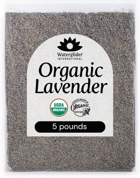 Waterglider International lavender flowers in a 5 lb box for baking and infusion use.