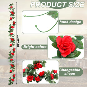 Watersay artificial rose vine adds vibrant color to any Derby scene.