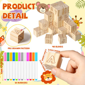 Watersay wooden blocks for DIY games add durable, colorful activity to celebrations