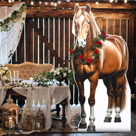 Watersay lifesize horse stand decor suitable for party displays.