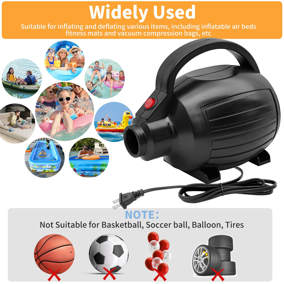 Wauffua pool float inflation setup for easy backyard fun