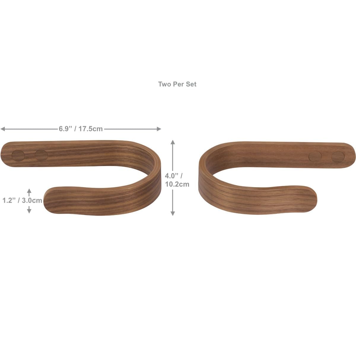 Waveply holdbacks with hardware designed for timber stud, masonry, and plasterboard walls.