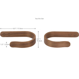Waveply holdbacks with hardware designed for timber stud, masonry, and plasterboard walls.