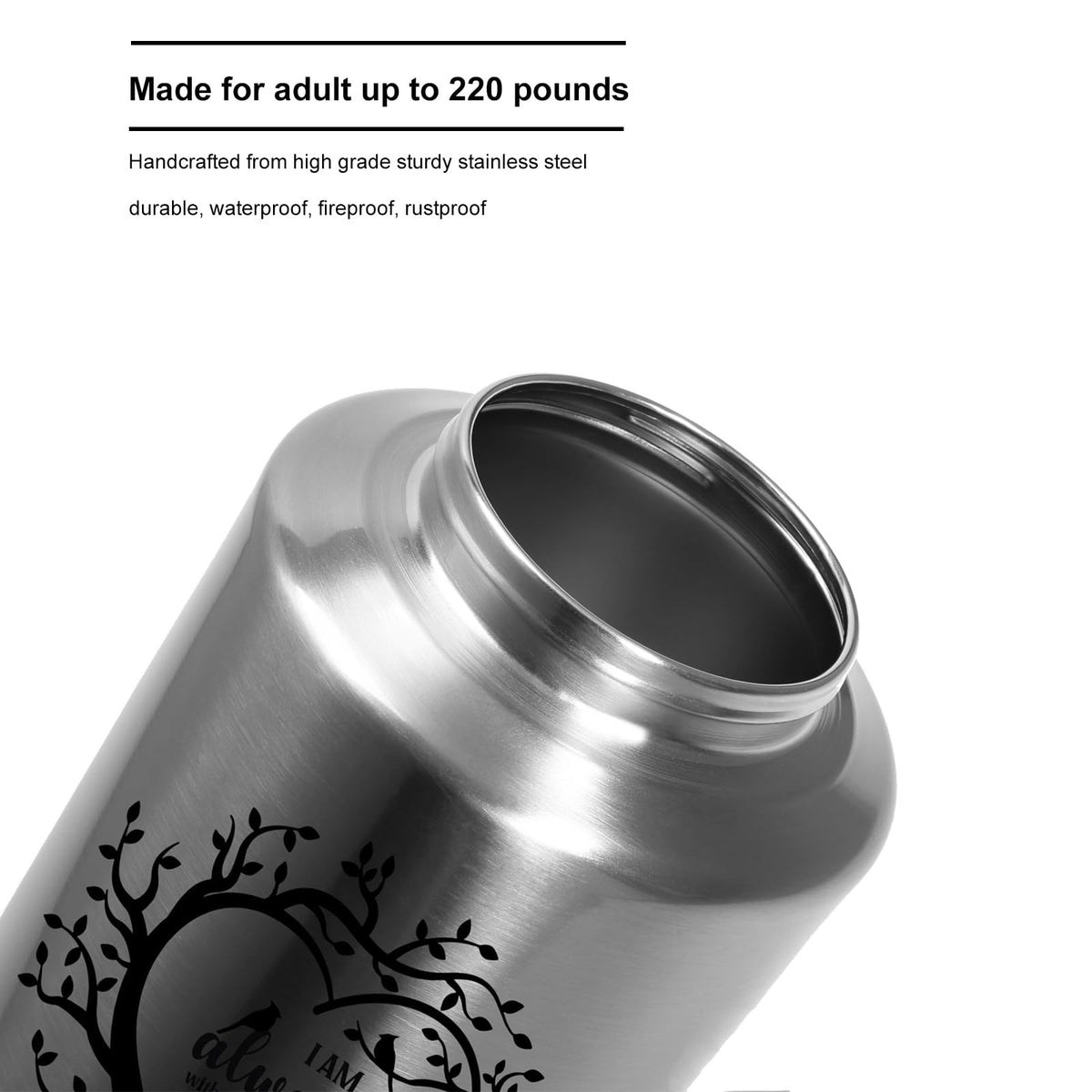 WAVITA cremation urn dimensions 9.3 by 5.8 inches for adult remains