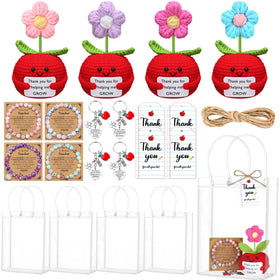 Wavwavw crochet apple flower ornament for classroom decor