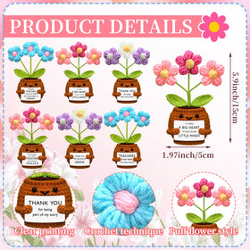 Wavwavw puff flowers with attached inspirational card for teachers