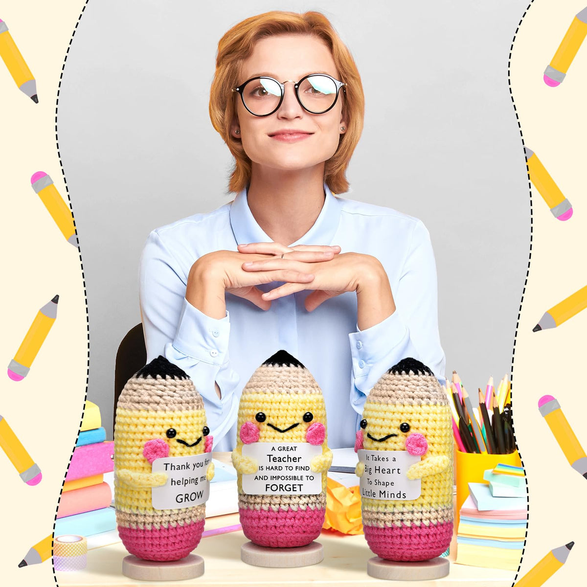 Wavwavw pencil crochet doll packaged set ready for gifting