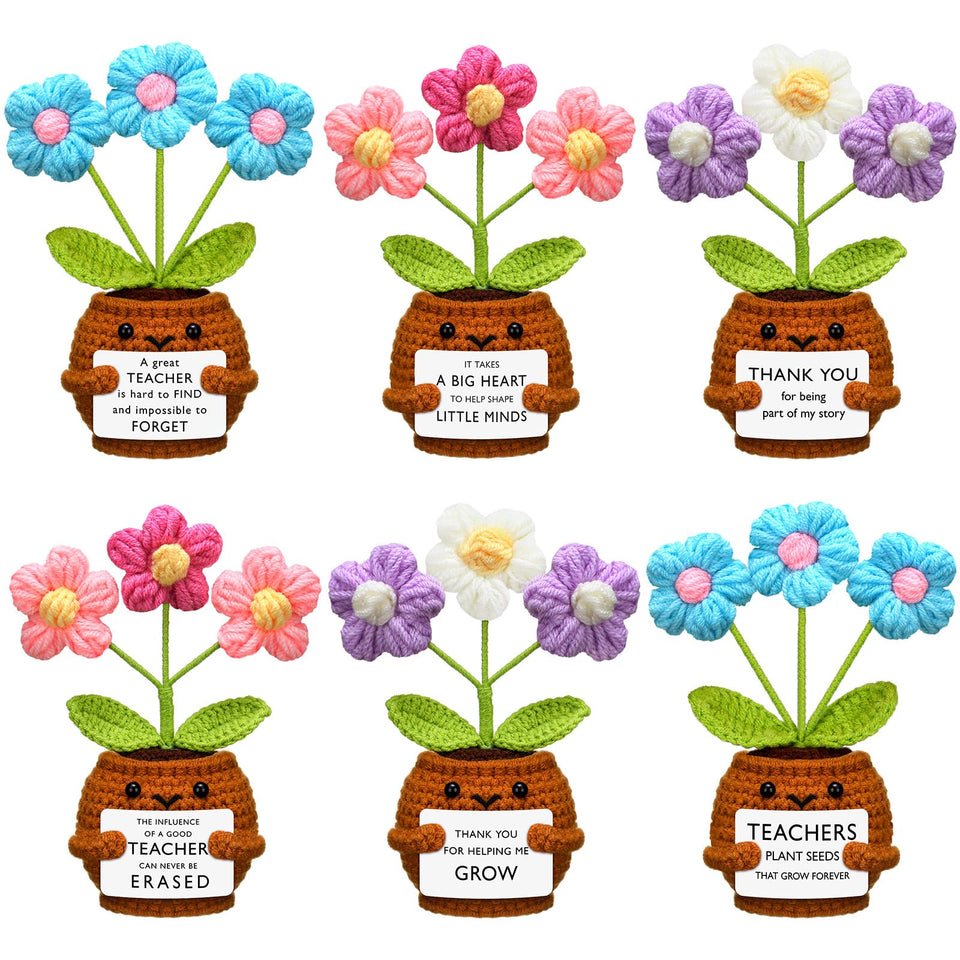 Wavwavw puff flowers with inspirational card brighten a teacher's desk