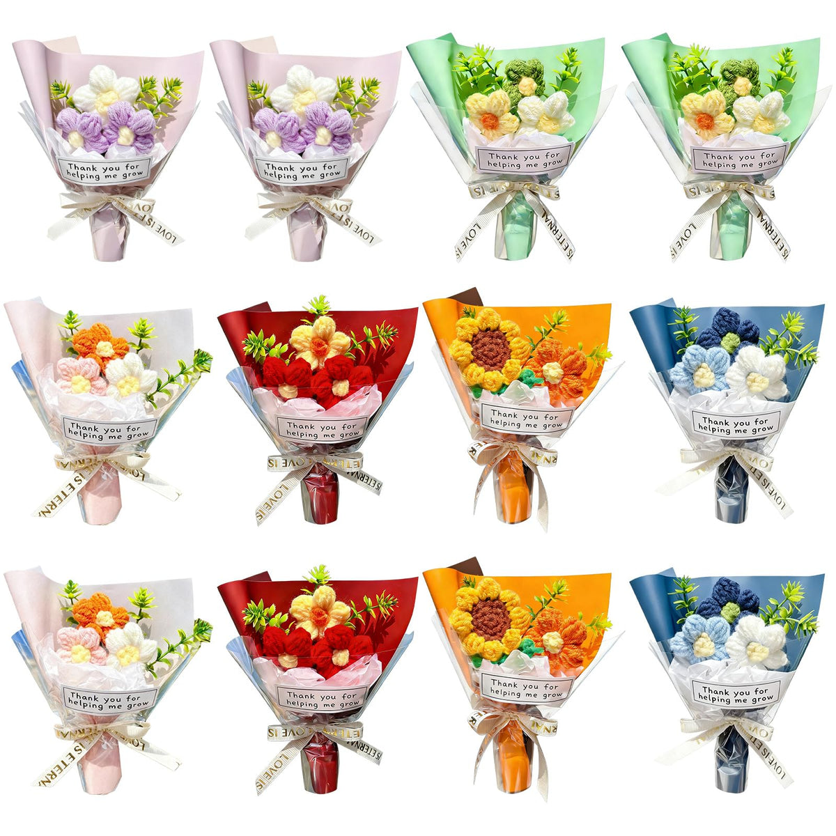 Wavwavw teacher crochet bouquet for classroom decor and heartfelt gratitude.