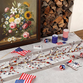 Wavwavw versatile patriotic garland for multiple festive occasions.