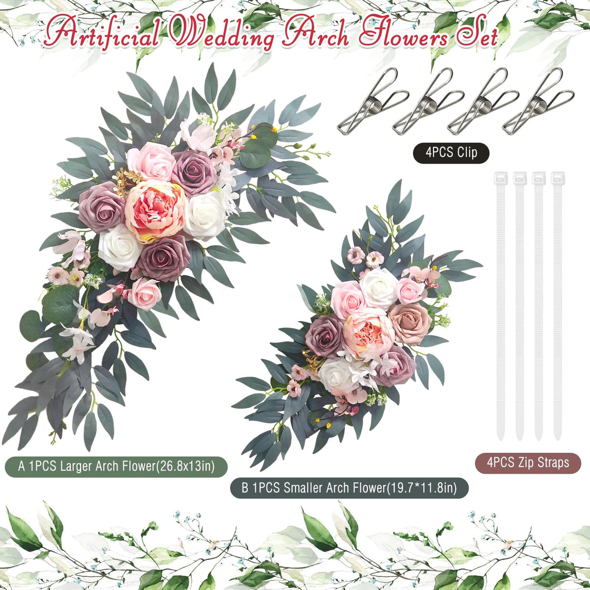 WAYNHUI flowers with cable ties for secure installation
