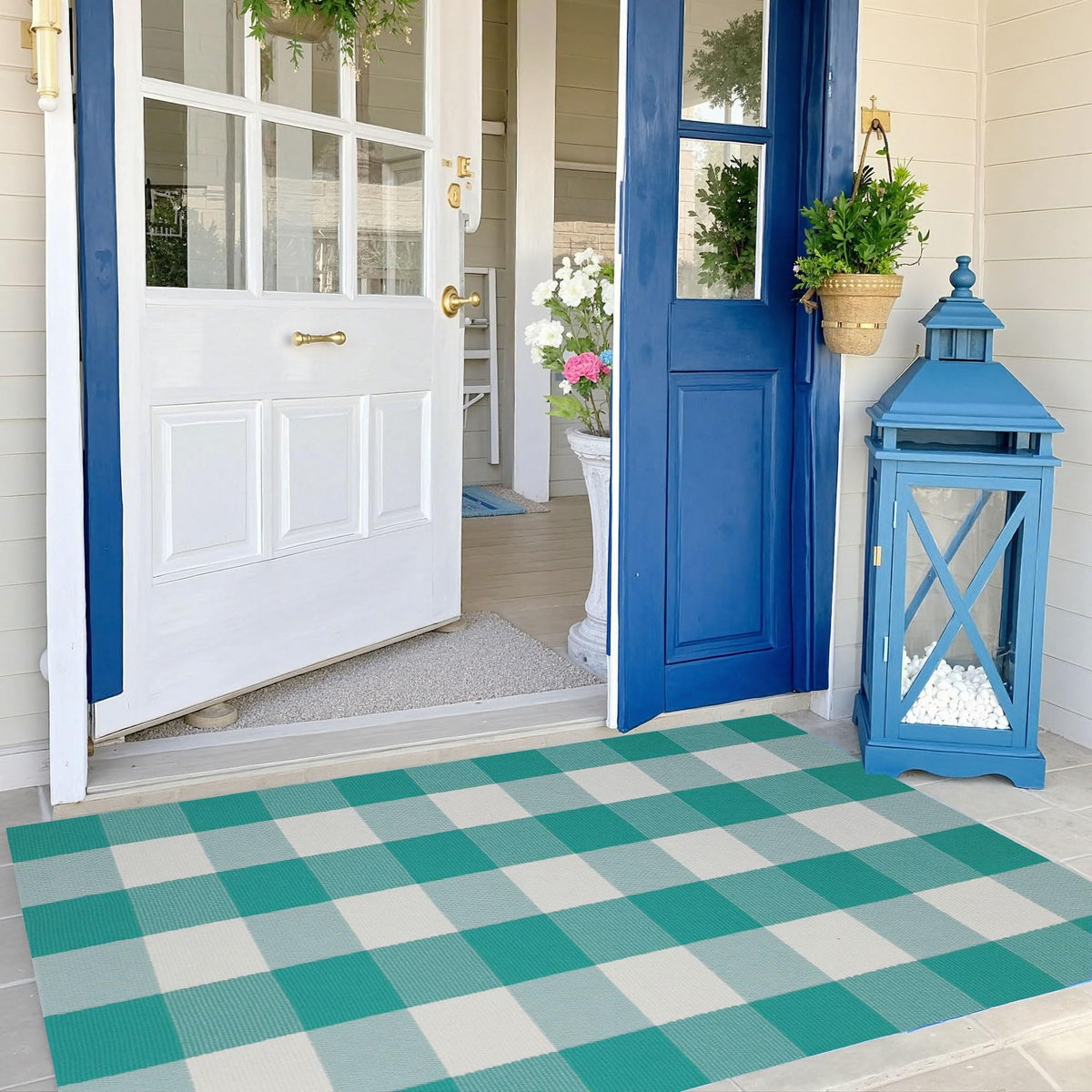 WAYYE layered doormat with 18x30 welcome mat for coordinated entryway styling