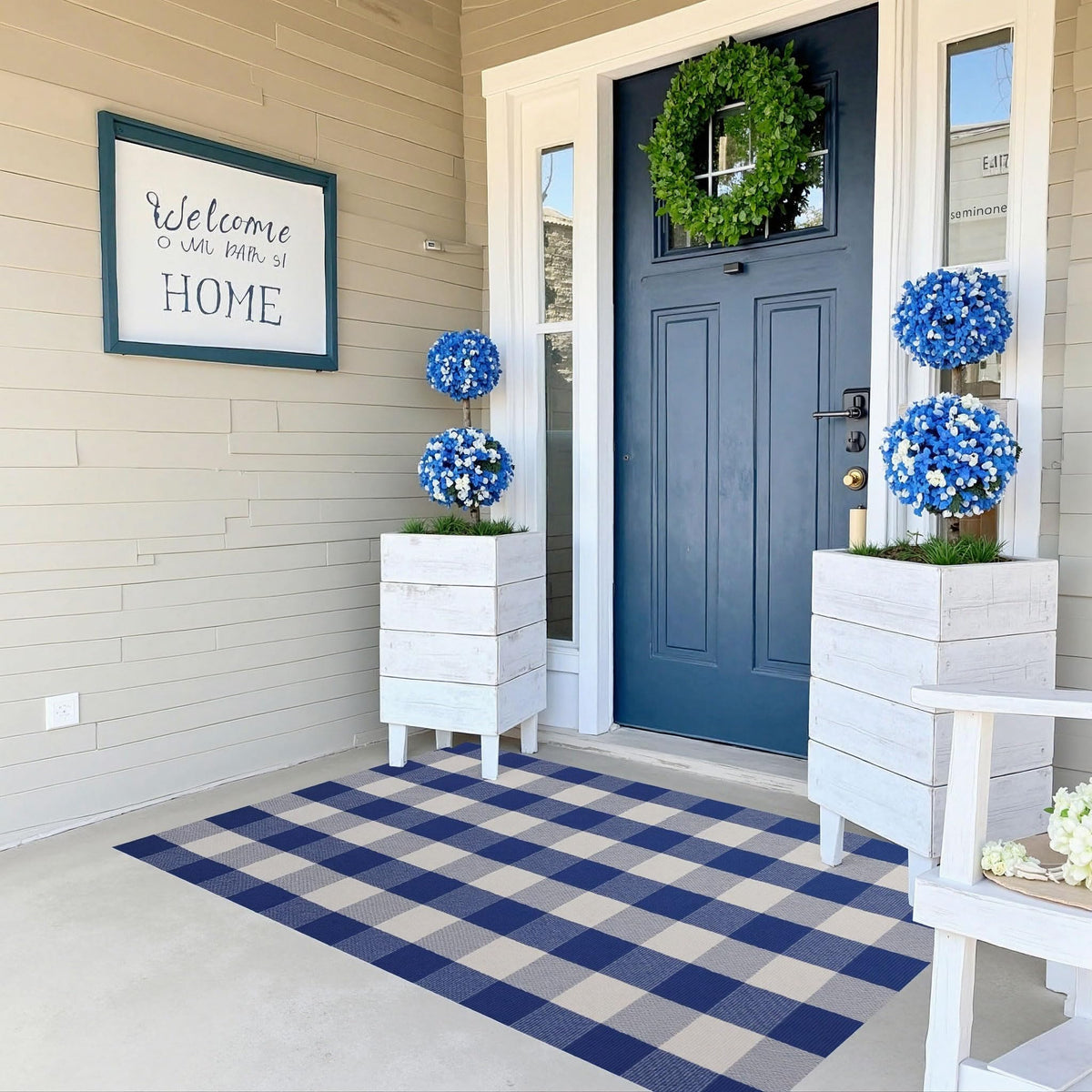 Wayye layered doormat with entrance duo demonstrates inviting, stylish layered look.