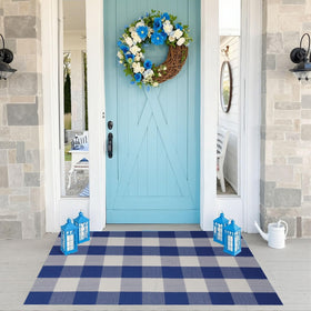 WAYYE layered doormat combo at entryway welcoming guests with layered look
