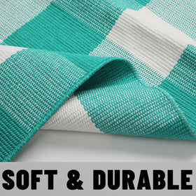 WAYYE outdoor rug easy to clean with vacuum or light brushing
